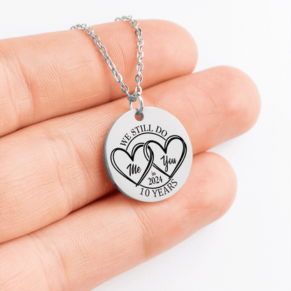 10th Years Anniversary Coin Necklace