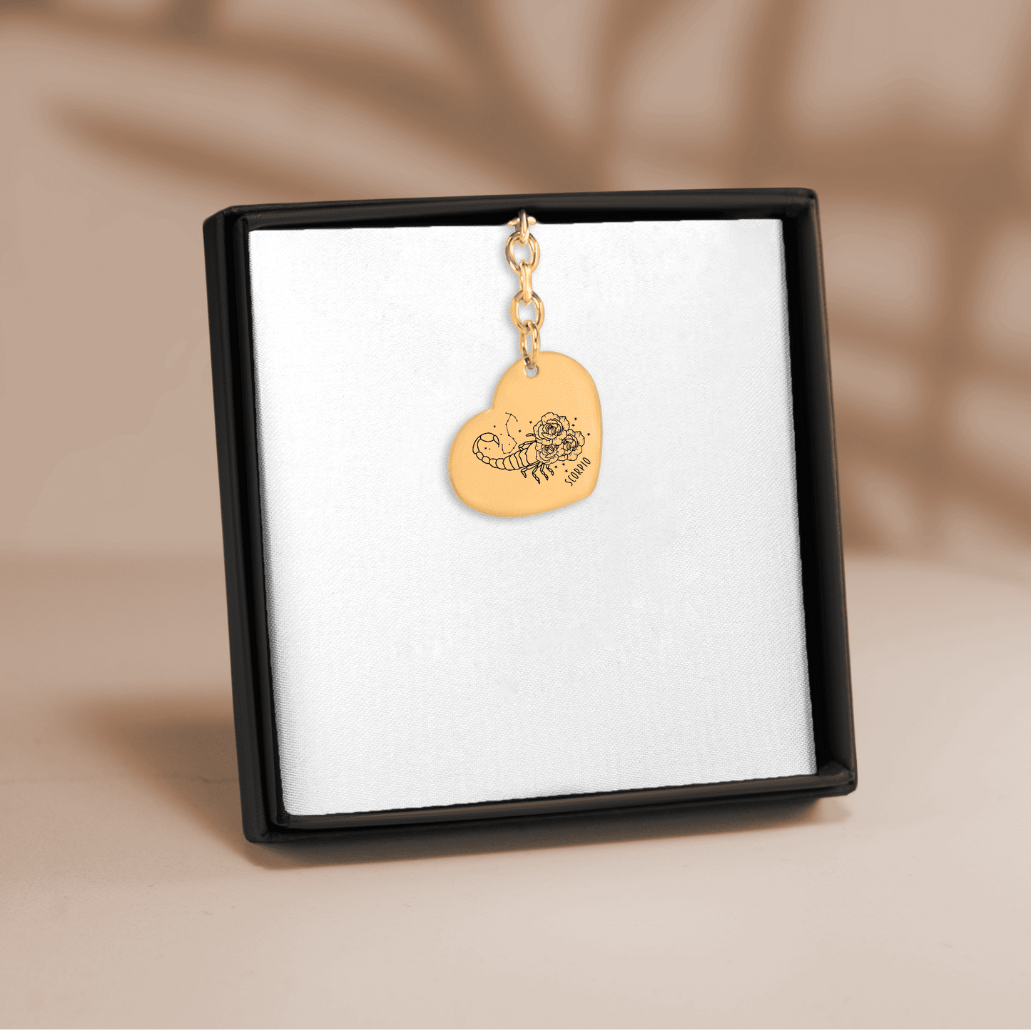 Scorpio Zodiac Sign Heart Keychain