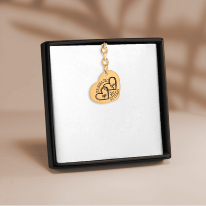 45th Years Anniversary Heart Keychain