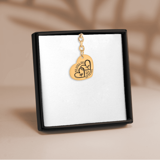 60th Years Anniversary Heart Keychain