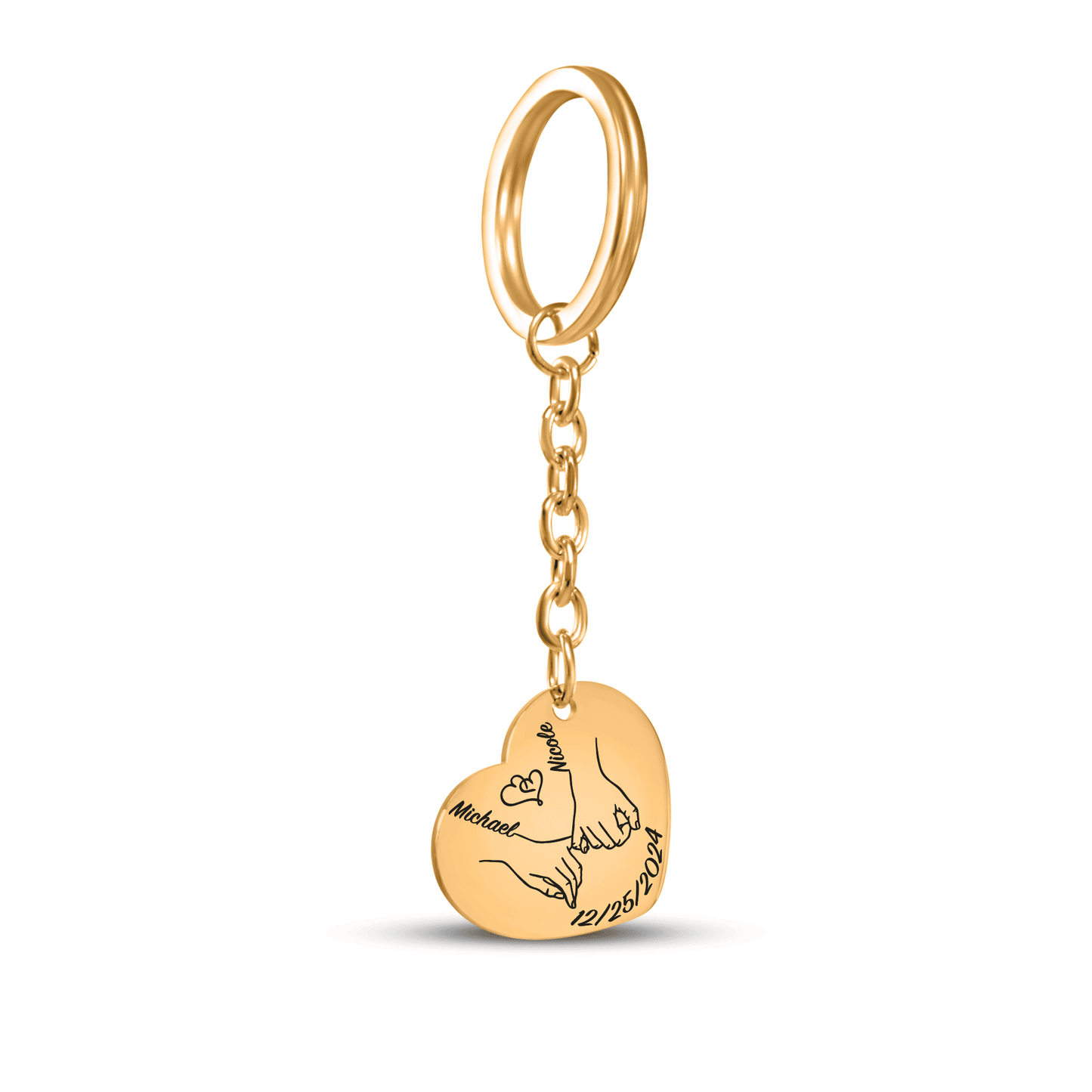 Our first christmas together Heart Keychain