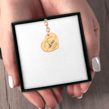 25th Silver Anniversary Heart Keychain