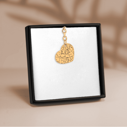 Star Map Heart Keychain