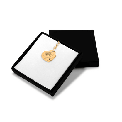 Gemini Zodiac Sign Heart Keychain