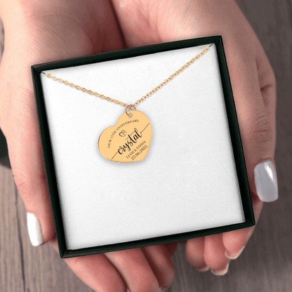 15th Crystal Anniversary Heart Necklace