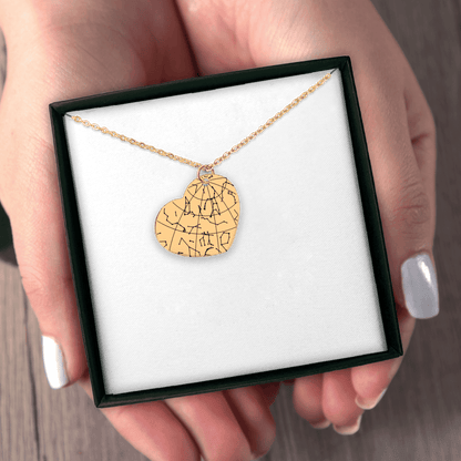 Star Map Heart Necklace