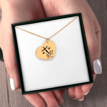 Libra Zodiac Sign Heart Necklace