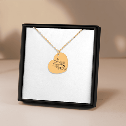 Virgo Zodiac Sign Heart Necklace