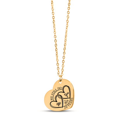 20th Years Anniversary Heart Necklace