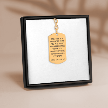 Custom Message Tag Keychain