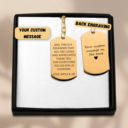 Custom Message Tag Keychain
