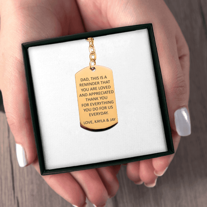 Custom Message Tag Keychain