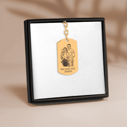 Family Portrait Tag Keychain