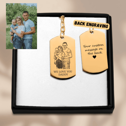 Family Portrait Tag Keychain