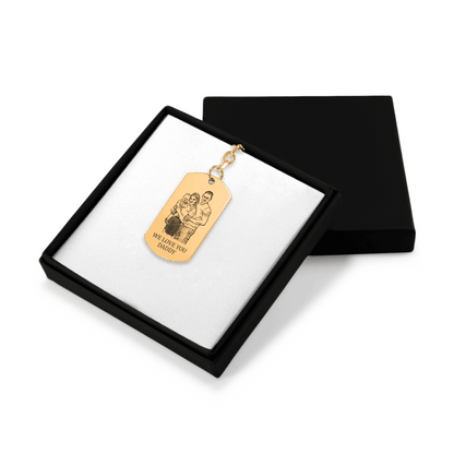 Family Portrait Tag Keychain