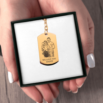 Family Portrait Tag Keychain