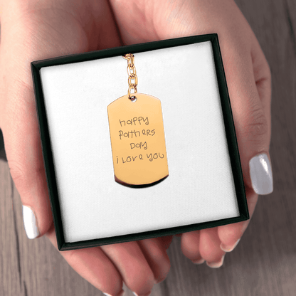 Handwritten Message Tag Keychain