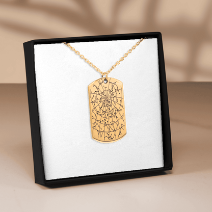 Star Map Tag Necklace