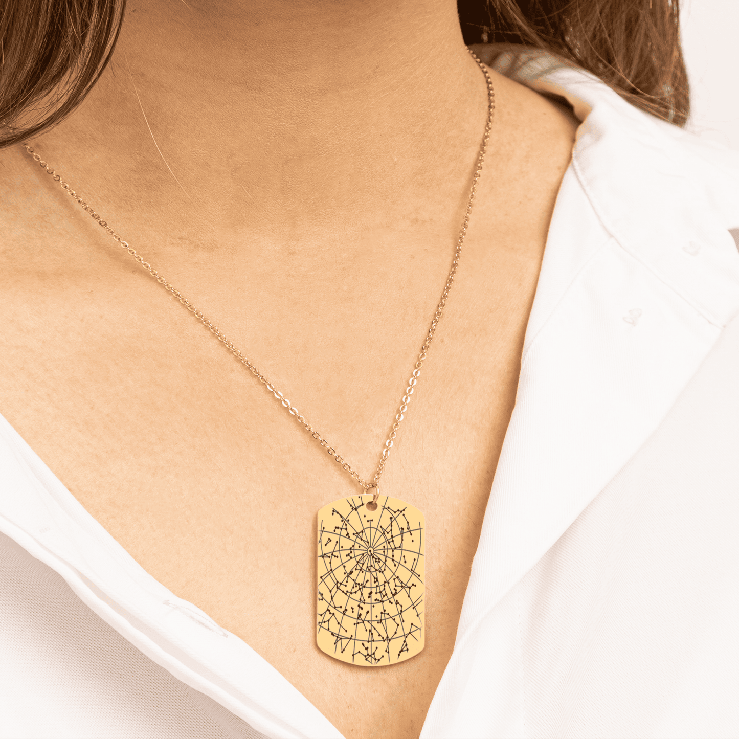 Star Map Tag Necklace