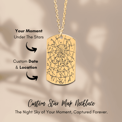 Star Map Tag Necklace