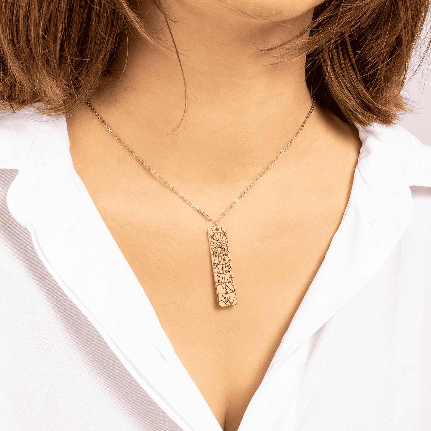StarMap Vertical Bar Necklace