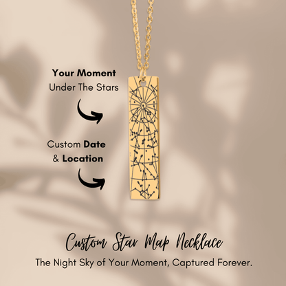 StarMap Vertical Bar Necklace